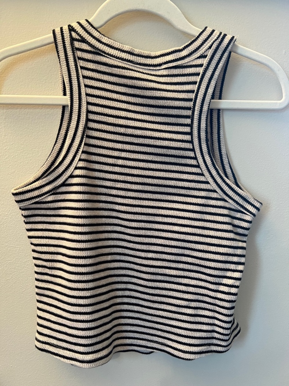 Kaileigh Racerback Striped Tank Top Black/Tan Size Small - Picture 4 of 11